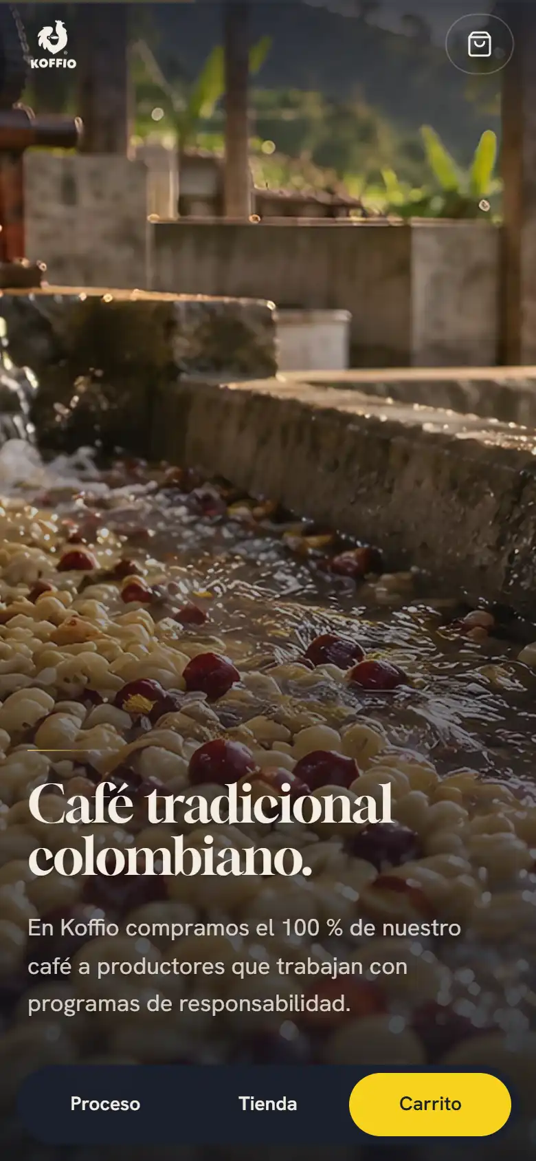Koffio: otra pantalla del proyecto.